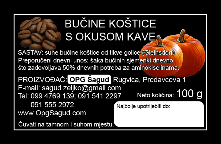 koštice s kavom